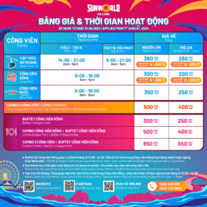 NOTICE: SUN WORLD HA LONG ACTIVITIES SCHEDULE FROM AUGUST 01,2024